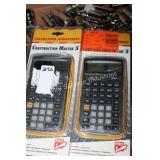 2 construction master 5 calculators (display)