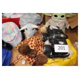 6ct assorterd plush toys and truck