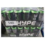 2-24pk hype energy drinks