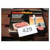 chefs choice stainless food grinder attachment