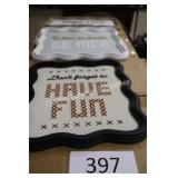 4 cases of decorative signs