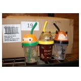 case of asst. animals drinking cups