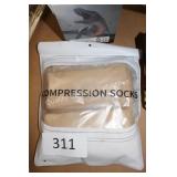 4pk nude compression socks S/M