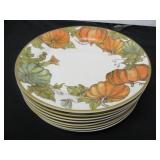 (8) Pottery Barn Fall Dinner Plates