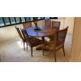 Mid century modern dining table & 6 chairs