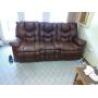 Leather couch recliner