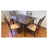 Kitchen table 47 x 31 1/2  " and four padded
