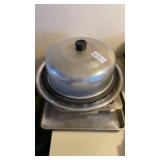 Vintage aluminum cake saver lid *only  and