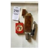 Three vintage zippo lighters