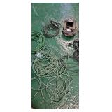 Tote of 8 Outdoor Extension Cords- Various Sizes