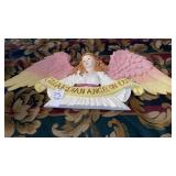 Guardian Angel  wall hanger. 21  x 8 inches