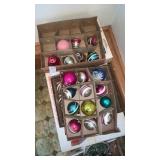 4 boxes of Christmas ornaments, various sizes and