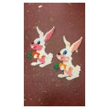 Pair of Easter Bunny Popcorn Decorations