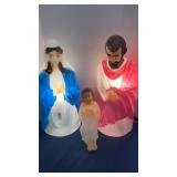 Mary, Joseph and Baby Jesus blow molds. Mary and