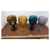Vintage Madonna Inn 4 Glass Goblets