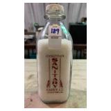 Johnstown Sanitary Dairy Cup O Graph Milk Bottle Q