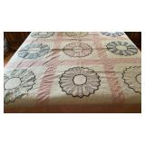 Vintage - hand stitched quilt - 72 x 72 inches