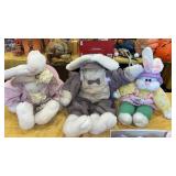 Plush Easter bunnies