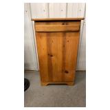 Wood garbage can cabinet 19 " wide 33 " tall with