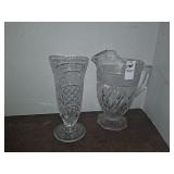 Vintage Patterned & Etched Footed Lead Crystal