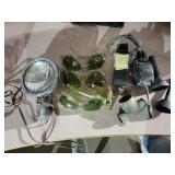 Hand held spotlight, 3 pairs safety glasses,