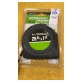 Pittsburgh Quick Find tape measure new 25 ft x 1