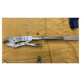 Locking pliers with extension rod