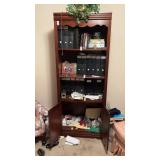 Wooden Bookshelf Approx 6ft Tall NO CONTENTS