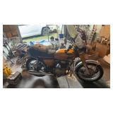 1972 Honda CB 350 motorcycle with new battery in