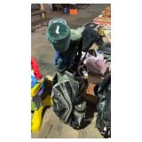 Nike Golf Bag With Assorted Clubs