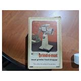 Rival grind-o-mat meat grinder/food chopper