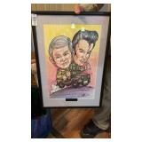 Dick & Elvis framed print