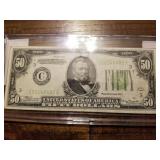 1934 Series Green seal fifty dollar bill