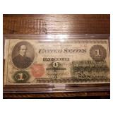 1862 US dollar bill red seal