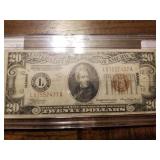 1934A Series Brown Seal Twenty dollar bill