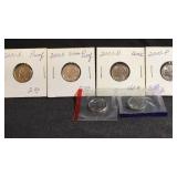 (2)-2001 S silver proof dimes,