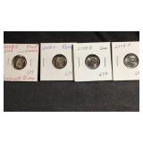 (2)-2008 S proof dimes, 2008D, 2008P circuit,