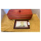 Handcrafted Jewelry Box + vintage print