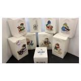 Set of eight Hallmark snow buddies ornaments