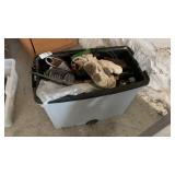 Lot of Hardware Items in Plastic Bin