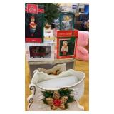 Hallmark and other Christmas ornaments. Porcelain