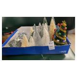 Flocked Christmas trees