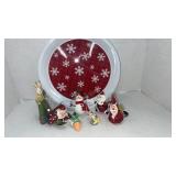 Christmas plate with ornaments