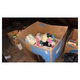 Large Box of Assorted Plush and Toys