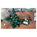 Vintage Ceramic Christmas Tree Works No Plastic