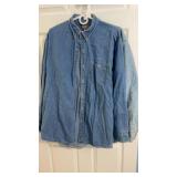 Mens Jean shirt & lined jean shirt- size large /