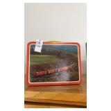 Metal lunch box. Train theme