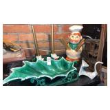 Ceramic Leaf Sleigh, Candle Holders, Chef Utensil