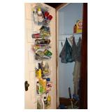 Assortment of cleaning supplies and miscellaneous