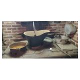 All cooking ware and ash bucket